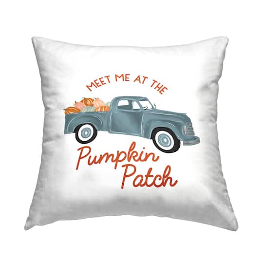 Stupell Industries Pumpkin Patch Autumn Truckload Throw Pillow